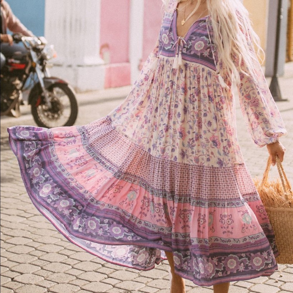 Spell Portobello Road Boho Dress in Lavender - Picture 2 of 13